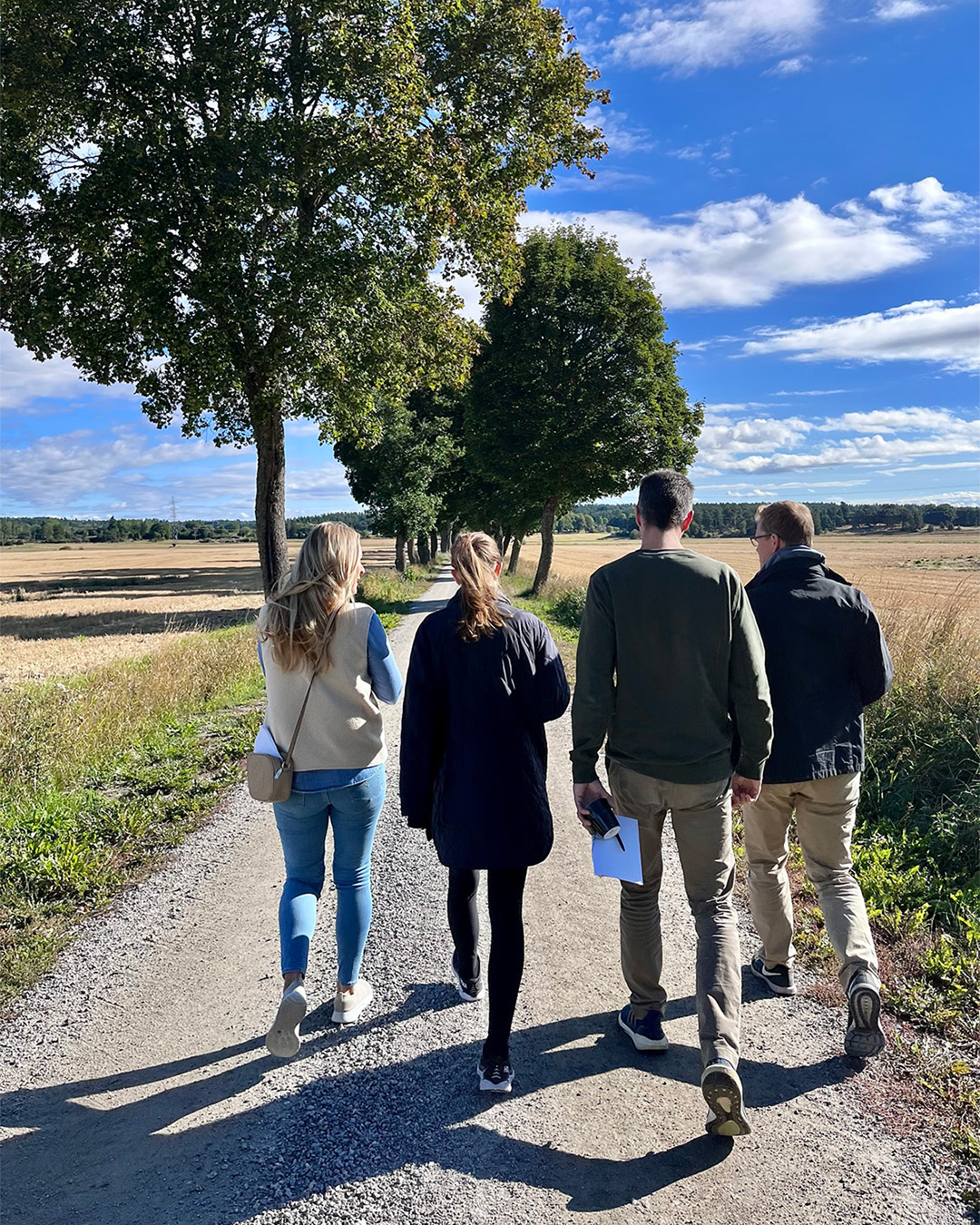 colleagues walking together